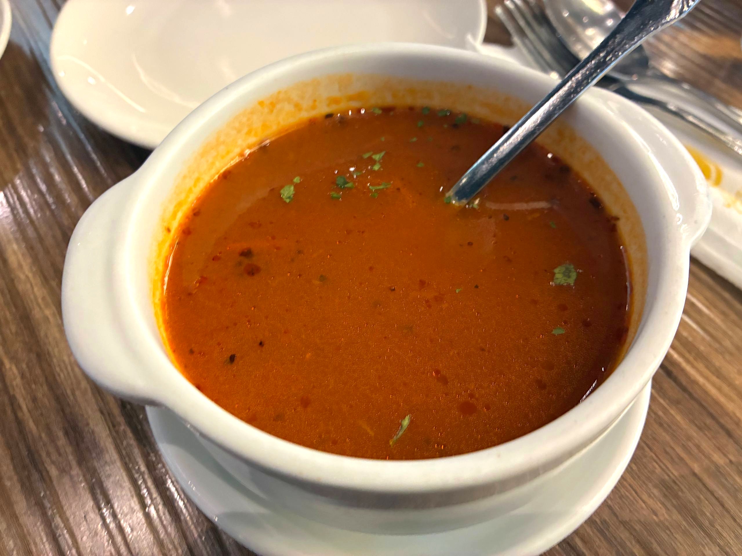 燉飯附的蕃茄濃湯