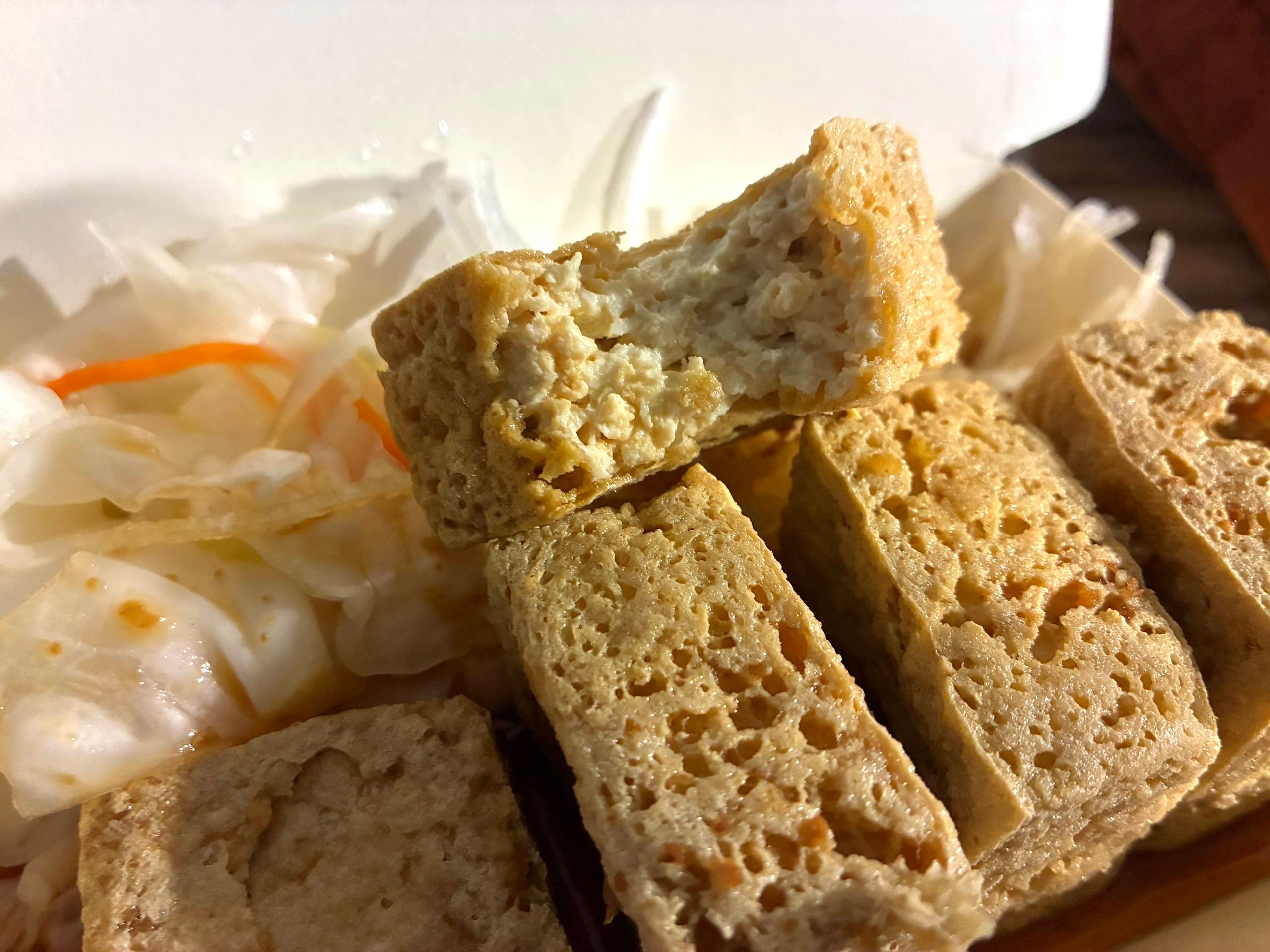 臭豆腐的斷面