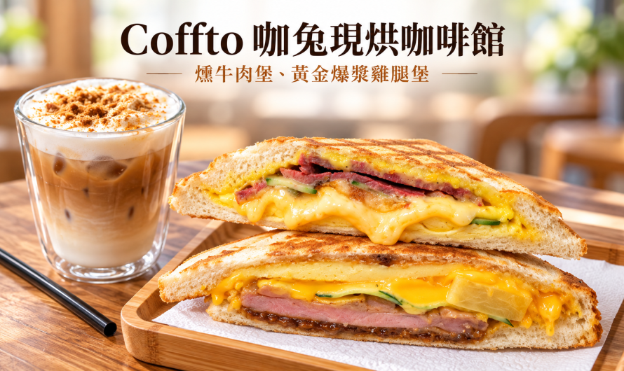 Coffto 咖兔現烘咖啡館 – 蜂蜜芥末燻牛肉堡、黃金爆漿雞腿堡
